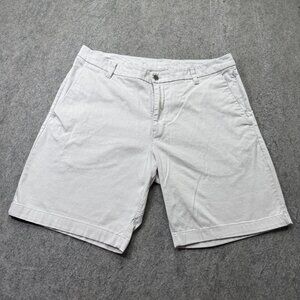 Lululemon Commission Shorts Men 36 Gray Stretch 9" Chino Bermuda Classic Fit